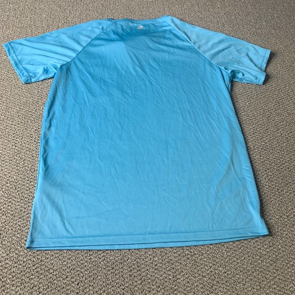 Trunks Surf & Swim Co. Mens Rash Guard Top Size Medium Blue Short Sleeve UPF 20+ - Picture 6 of 12